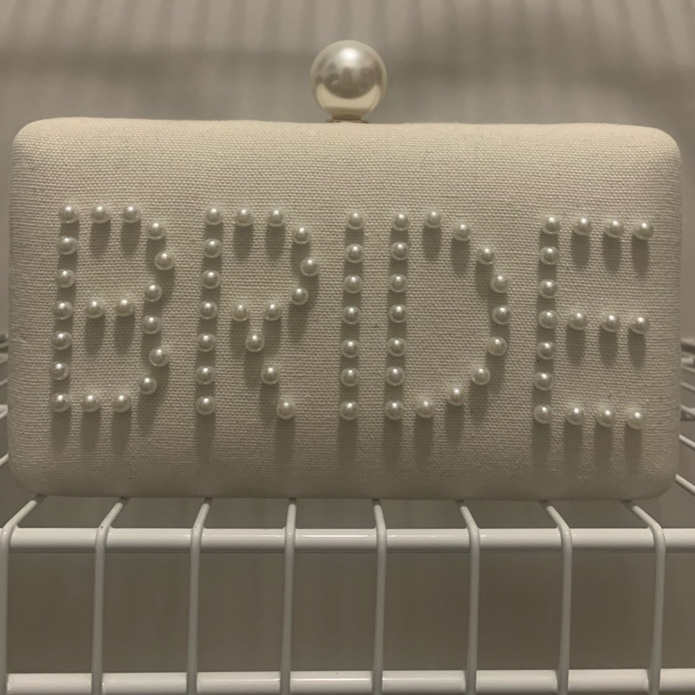 Shiraleah Wedding Pearl Bride Clutch Bag